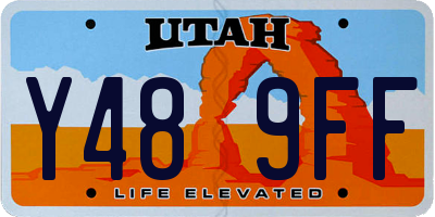 UT license plate Y489FF