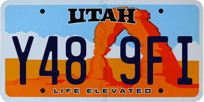 UT license plate Y489FI