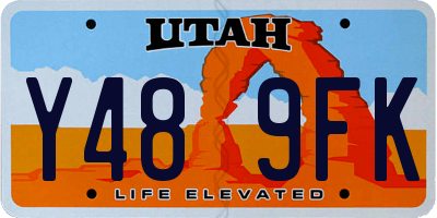 UT license plate Y489FK