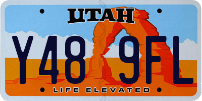 UT license plate Y489FL
