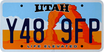UT license plate Y489FP