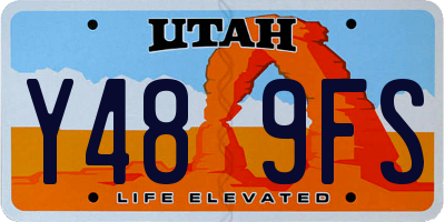 UT license plate Y489FS