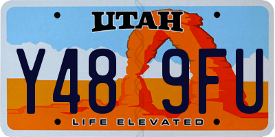 UT license plate Y489FU