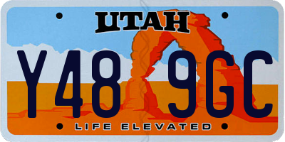 UT license plate Y489GC