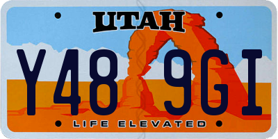 UT license plate Y489GI
