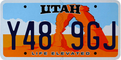 UT license plate Y489GJ