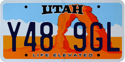 UT license plate Y489GL