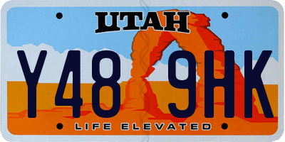 UT license plate Y489HK