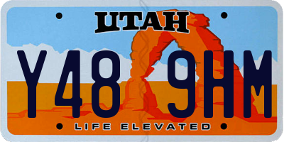 UT license plate Y489HM