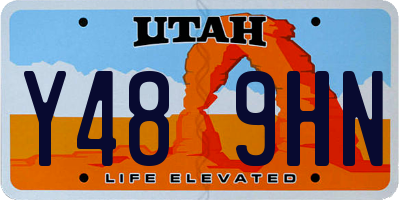 UT license plate Y489HN