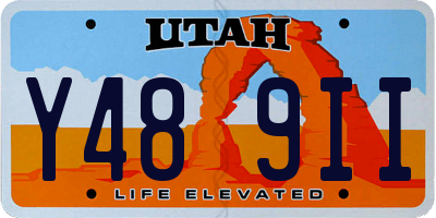 UT license plate Y489II