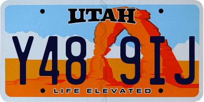 UT license plate Y489IJ