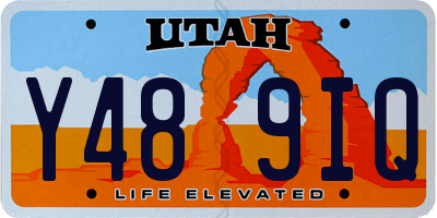 UT license plate Y489IQ