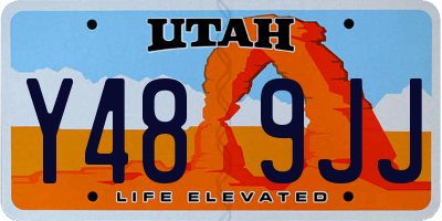 UT license plate Y489JJ