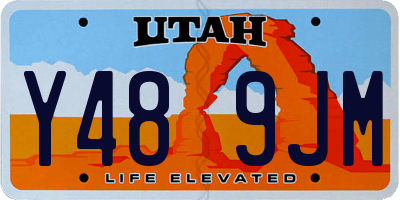 UT license plate Y489JM