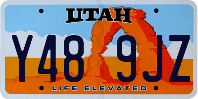UT license plate Y489JZ