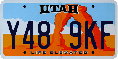 UT license plate Y489KF