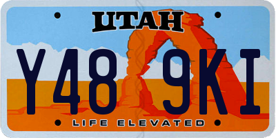 UT license plate Y489KI