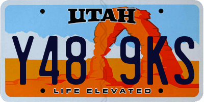 UT license plate Y489KS