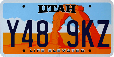 UT license plate Y489KZ