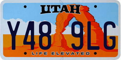 UT license plate Y489LG