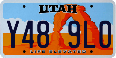UT license plate Y489LO