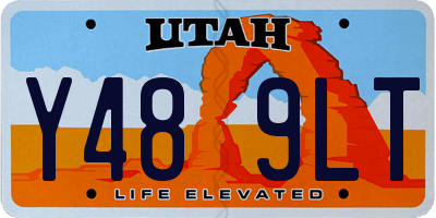 UT license plate Y489LT