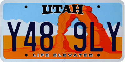UT license plate Y489LY