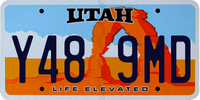 UT license plate Y489MD