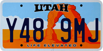 UT license plate Y489MJ