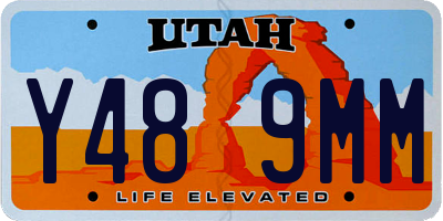 UT license plate Y489MM