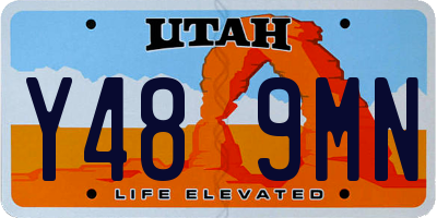 UT license plate Y489MN