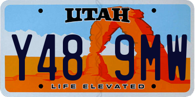 UT license plate Y489MW