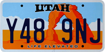 UT license plate Y489NJ