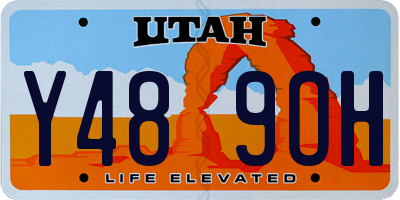 UT license plate Y489OH