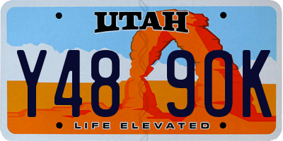 UT license plate Y489OK