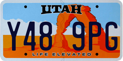 UT license plate Y489PG