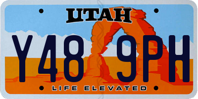 UT license plate Y489PH