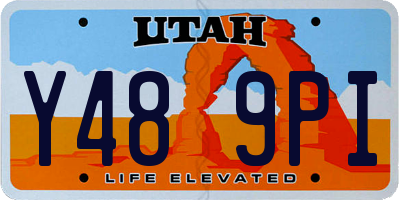 UT license plate Y489PI
