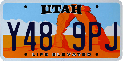 UT license plate Y489PJ