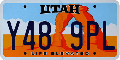 UT license plate Y489PL