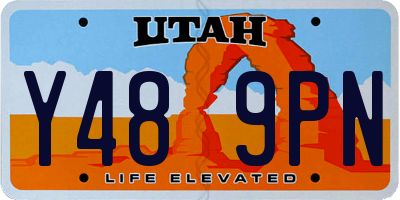 UT license plate Y489PN