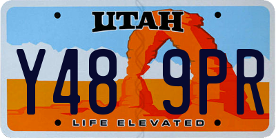 UT license plate Y489PR