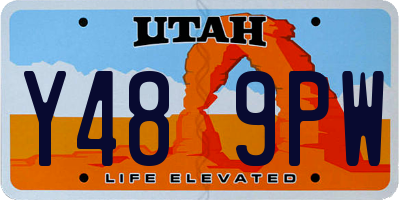 UT license plate Y489PW