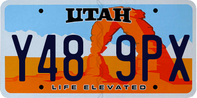 UT license plate Y489PX