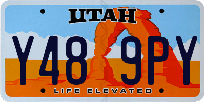 UT license plate Y489PY