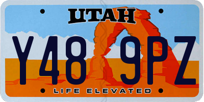 UT license plate Y489PZ