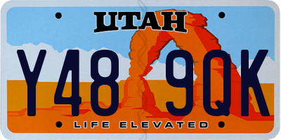 UT license plate Y489QK