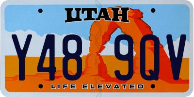 UT license plate Y489QV