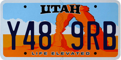 UT license plate Y489RB